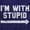Purple, variant on I'm With Stupid Classic Rude Insult Long Sleeve TShirt Men Women Brisco Brands L