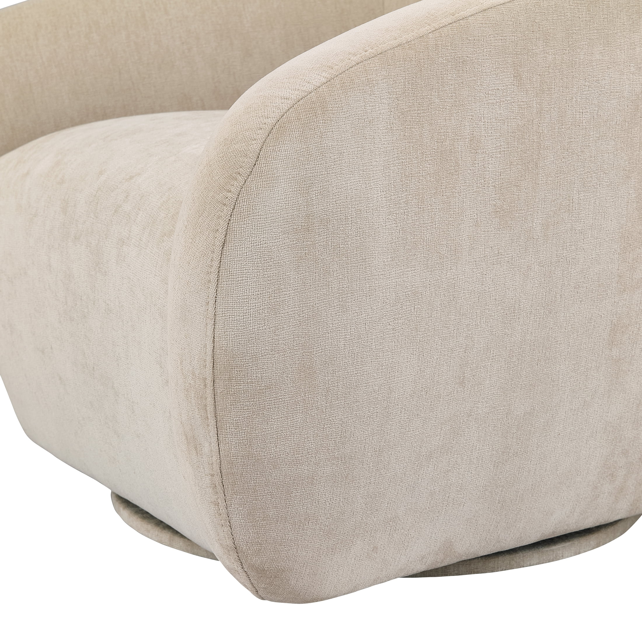 Better Homes & Gardens Vivian Swivel Chair, Sand Chenille