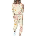 thumbnail image 3 of QATAINLAV Women's Two Piece Sets Fashion Halloween Print Tracksuit Long Sleeve Pullover Tops and Drawstring Harem Sweatpants with Pockets Plus Size Lounge Set Orange 4XL, 3 of 6