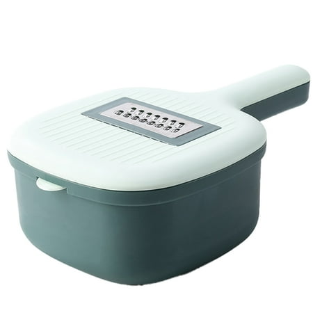 

Multi-function Potato Carrot Cucumber Mandoline Slicer with Strainer Potato Carrot Cucumber Mandoline Slicer Multi-function with Strainer Fruit and Vegetable Grater Shredders Kitchen Use Green
