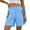 Blue, variant on Women's Shorts with Zipper Pockets Elastic Waist Hiking Shorts for Outdoor Travel Green Size XL