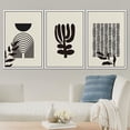 thumbnail image 2 of PixonSign Framed Canvas Print Wall Art Set Minimal Duotone Forest Plant Geometric Collage Abstract Shapes Illustrations Modern Art Boho Decorative for Living Room, Bedroom, Office - 24"x36"x3 WHITE, 2 of 5