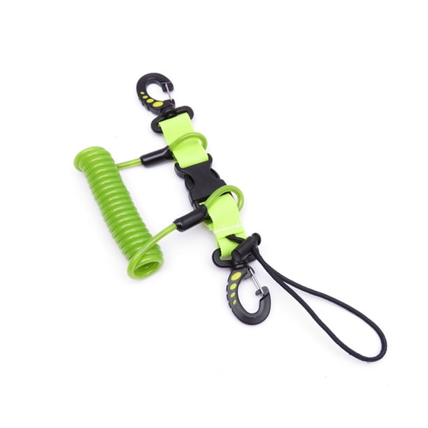 Toystoory Buceo Anti-perdida Lanyard Liberación rápida Cuerda telescópica para deportes acuáticos Blanco Deportes acuáticos Verde