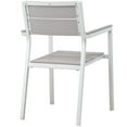thumbnail image 5 of Afuera Living 3-Piece Modern Aluminum Patio Dining Set in White/Light Gray, 5 of 5