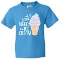 thumbnail image 3 of Inktastic All You Need is Ice Cream with Ice Cream Cone Youth T-Shirt, 3 of 5