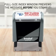 Trodat Stamp 4912 Office Printy with English RETURN TO SENDER Self-inking, Red and Blue Ink, Impression Size 3/4 x 1-7/8