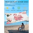 thumbnail image 3 of Flamingos Rose Sun Shade Sail 8' x 10', Pink Watercolor Floral Spring Nature Rectangle Outdoor Sunshade Canopy, Waterproof UV Block Patio Covers for Garden Yard Beach, 3 of 9