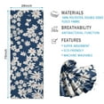 thumbnail image 2 of Dark Blue Daisy Flower Pattern Hot Yoga Mat Towel Non Slip for Hot Yoga - Quick-Drying Yoga Mat Cover with 4 Corner Pockets with Travel Bag - Hot Yoga Towel Non Slip 70"x26", 2 of 6