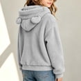 thumbnail image 5 of Frostluinai Fuzzy Fleece Hoodie for Girl 4-15 Years Warm Fluffy Sweatshirts Long Sleeve Solid Casual Sweat Shirts for Fall Winter, 5 of 10