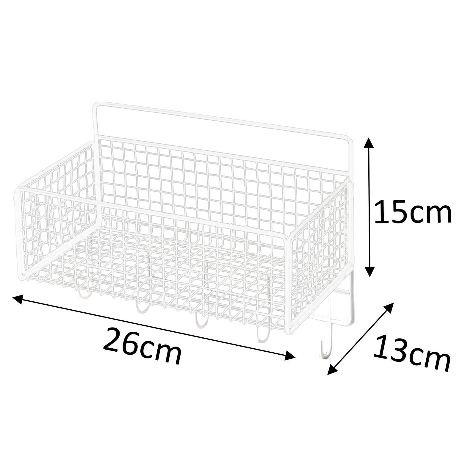 Fiocias Hanging Storage Basket Wire Organizer Cabinet Toilet Paper Holder Iron Basket Rack Suitable for Kitchen Bathroom Living Room Dorm Apartment