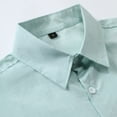 thumbnail image 3 of Men's Solid Color Short Sleeve Casual Shirt - Plus Size Fashionable Top for Men, 3 of 8