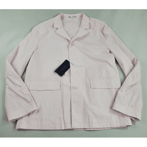 new ZARA menjacket blazer 4624/076/620/50 pockets relaxed fit cotton USA 40 $98