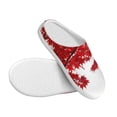 thumbnail image 3 of Lsque Red Maple Leaf Pattern Womens Comfort Cotton on Scuff With Memory Foam and Anti-skid Sole Slipper-46/47, 3 of 7