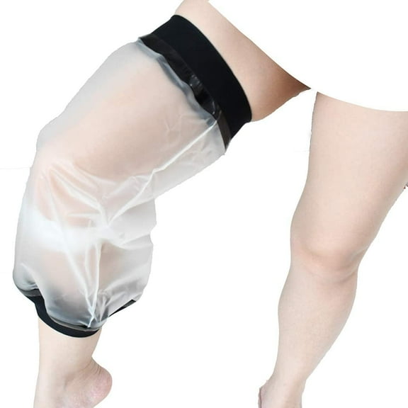 WVARK Adult Knee Cast Covers Shower Waterproof Knee Shower Protector for Knee Replacement /AGL Surgery, Watertight to Keep Cast and Bandage Dry for Knee