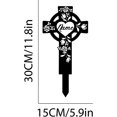 thumbnail image 5 of Custom Personalized Flower Metal Cross Memorial Stake, Memorial Garden Decor , Custom Grave Marker, Remembrance Stake, 5 of 6