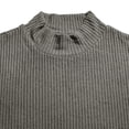 thumbnail image 6 of FSYBOA Men's Crewneck Sweaters Size L, Knitted Comfortable Casual Long Sleeve Pullover Tops Gray, 6 of 7