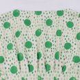 thumbnail image 4 of Vestido con cordones de lunares verdes de manga corta con cuello redondo vintage para mujer Pompotops ghjkhdj15002, 4 of 8