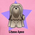 thumbnail image 3 of CafePress - Anime Star Lhasa Apso Women's Dark T Shirt - Women's Traditional Fit Dark T-Shirt, 3 of 4