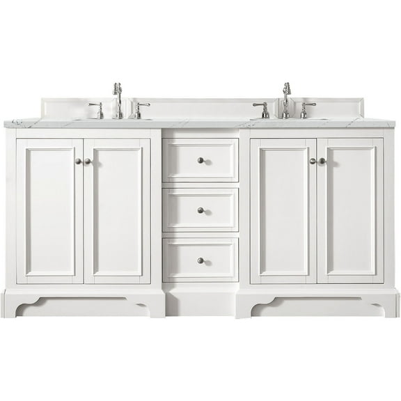 James Martin Vanities 825-V72-3Enc De Soto 72" Free Standing Double Basin Hardwood Vanity