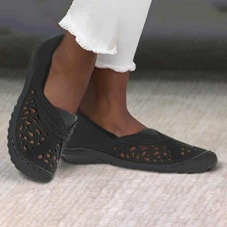 

Aayomet Women Size 12 Casual Shoes Shoes Ladies Women s Walking Slip Out On Round Hollow Toe Womens Comfort Dress Sandals Size 8 Black 10