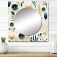 thumbnail image 1 of Designart "Fern Tranquility II" Floral Square Mirror For Wall Decor - Large Blue Square Printed Wall Mirror Art - Square Cottage Mirror - Wall Mounted Square Large Mirror, 1 of 5