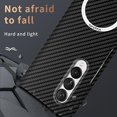 thumbnail image 3 of Magnetic Shockproof Carbon Fiber Phone Case For Samsung Galaxy Z Flip 4 With Magsafe Charging, 3 of 4