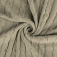 thumbnail image 5 of Unique Bargains 100% Cotton Cable Knit Throw Bed Blanket Ecru 60" x 78", 5 of 8
