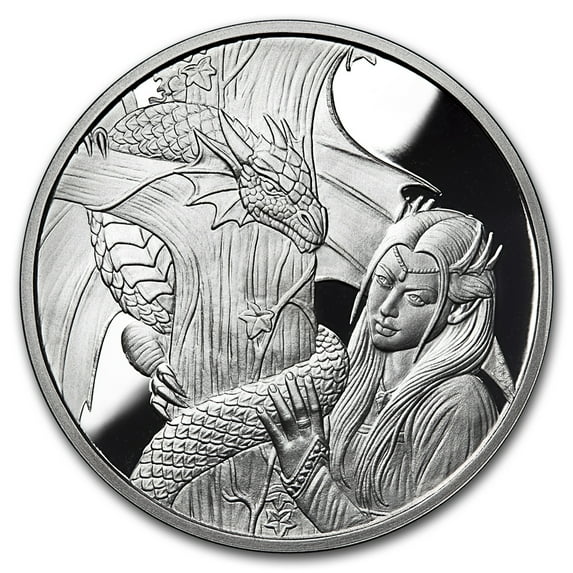 1 oz Silver Proof Round Anne Stokes Dragons (Kindred Spirits)