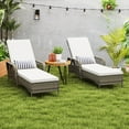 thumbnail image 2 of Gymax Patio Rattan Chaise Lounge Outdoor Set of 2, Mix Gray, 2 of 10