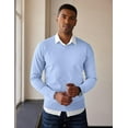 thumbnail image 3 of COOFANDY Men's V Neck Dress Sweater Slim Fit Business Casual Dressy Sweater Shirts Long Sleeve Soft Basic Pullover Sweater, 3 of 9