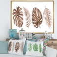 thumbnail image 2 of Designart 'Tropical Palm and Monstera Leaf In Terracotta' Traditional Framed Canvas Wall Art Print, 2 of 5
