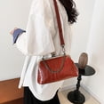 thumbnail image 2 of SPEKSEE Women PU Leather Kiss Lock Shoulder Bag Shoulder Crossbody Bag Texture Crossbody Bag for Work Shopping Travel Daily Use, 2 of 18