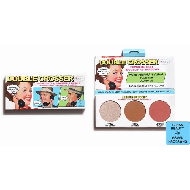 Paleta facial TheBalm Double Crosser todo en uno con ingredientes limpios