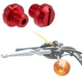 thumbnail image 3 of Unique Bargains Universal M10 Motorcycle Mirror Hole Plugs Screws Mirrors Caps Lock Offs Cover Caps Negative Red, 3 of 7