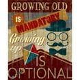 thumbnail image 3 of Knutsen, Conrad 20x24 Black Modern Framed Museum Art Print Titled - Growing up is Optional, 3 of 5