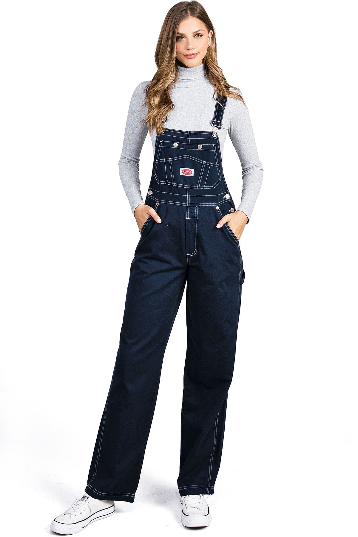 navy blue overalls womens