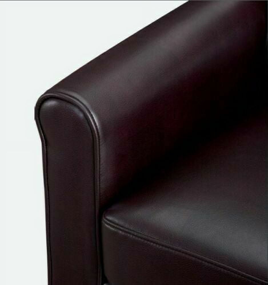 Modern PU Leather Arm Accent Sofa Seat Club Chair Living Room Home Furniture Brown