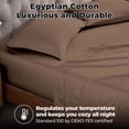 thumbnail image 5 of BNM Egyptian Cotton 300 Thread Count Sheet Set, Split King, Taupe, 5 of 9