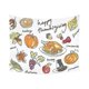 thumbnail image 1 of Tapiz de pared horizontal con diseño de calabaza y pavo de la cosecha, feliz día de Acción de Gracias, bonito dibujo para colgar en la pared, decoración navideña, 128 x 150 cm, 1 of 1