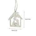 thumbnail image 6 of Luxcidy 5pcs 3 Inch Christmas Nativity Scene Ornaments, Nativity Scene Ornaments Religious Christmas Wooden Hanging, for Christmas Tree Gifts Home Decor, 6 of 6