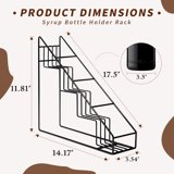 Coffee Syrup Rack for Coffee Bar Accessories Fits with Torani and Monin ...