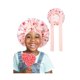 thumbnail image 1 of wonima11 Satin Bonnet Silk Hair Bonnets for Women Curly Hair Wrap for Sleeping Cap Reversible Bonnet with Tie Band Night Cap (US, Numeric, 6 1/4, 6 3/8, Strawberry + Light Apricot Pink), 1 of 1