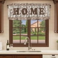 thumbnail image 6 of 2 Pack Valances for Window, Retro Farmhouse Short Curtains for Kitchen Bedroom Living Room, Country Star Berries Text Wooden Grain Rod Pocket Small Window Treatment Valance Drapes 42 x 18 Inch, 6 of 8