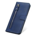 thumbnail image 6 of TECH CIRCLE for Google Pixel 8 Pro Wallet Flip Case, 3 Credit Cards Slot Holder Case with Zipper Pocket, PU Leather Wallet Kickstand Soft TPU Inner Case Cover for Google Pixel 8 Pro, Blue, 6 of 12