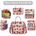 thumbnail image 2 of Fruity Strawberry Leakproof Lunch Box - XXL Insulated Cooler Bag for Office, Travel, School, Keeps Food Cold 12+ Hours (Kawaii Fresh Berry Design), 2 of 5