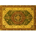 thumbnail image 1 of Ahgly Company Machine Washable Indoor Rectangle Abstract Yellow Modern Area Rugs, 2' x 3', 1 of 4