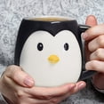 thumbnail image 4 of ShenMo Penguin mug penguin head capacity 360 ml ceramic mug, 4 of 4