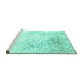thumbnail image 2 of Ahgly Company Machine Washable Indoor Rectangle Persian Turquoise Blue Traditional Area Rugs, 7' x 9', 2 of 4