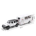 thumbnail image 1 of 1/32 Alloy Trailer RV Car Model Diecast Metal Toy Recreational Off-road Vehicle Truck Camper Car Model Sound and Light Kids Gift, 1 of 6