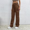 thumbnail image 2 of Aayomet Mom Jeans Women Ripped Flare Jeans Mid Rise Fitted Denim Pants,Brown S, 2 of 5